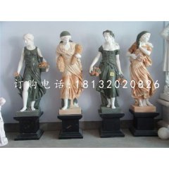 四季女神石雕，西方人物石雕