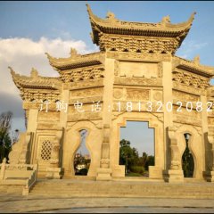 牌楼石雕，仿古石雕牌坊