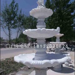 喷泉石雕，三层喷泉雕塑