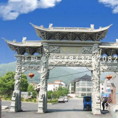 三门牌坊，大理石牌楼