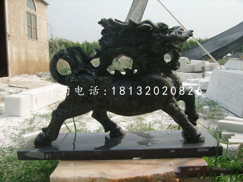 石雕麒麟，广场神兽石雕