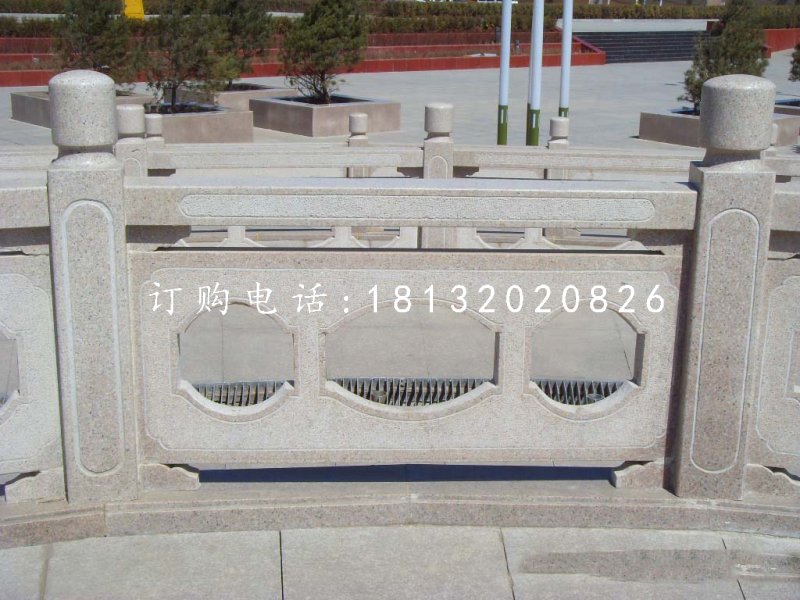 栏板栏杆石雕，中式栏板