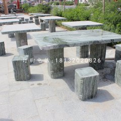 方桌石雕，大理石桌椅