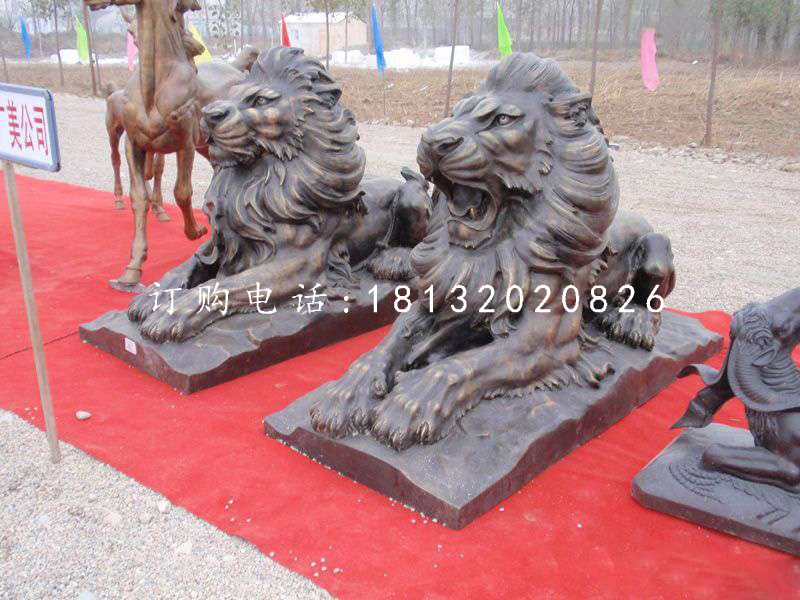 汇丰狮铜雕，铜雕西洋狮