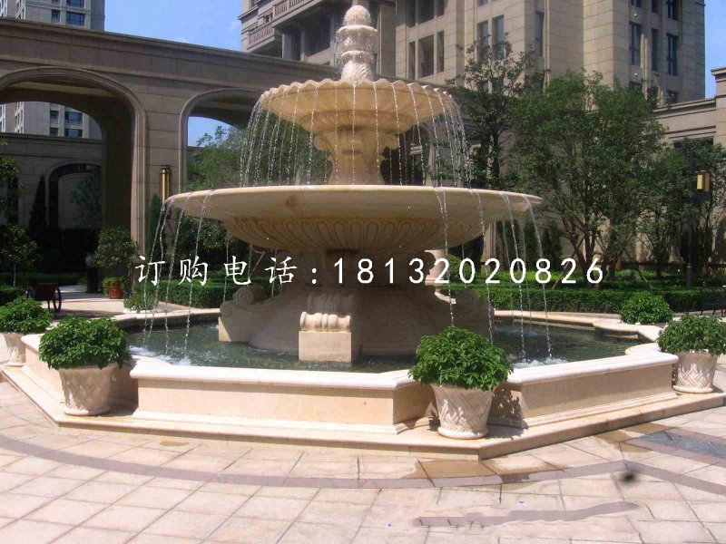 小区喷泉石雕，景观石雕