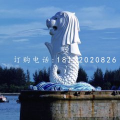 鱼尾狮石雕，广场景观石雕