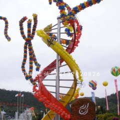 不锈钢遗传因子雕塑，广场不锈钢雕塑