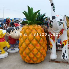 玻璃钢仿真菠萝，仿真水果雕塑
