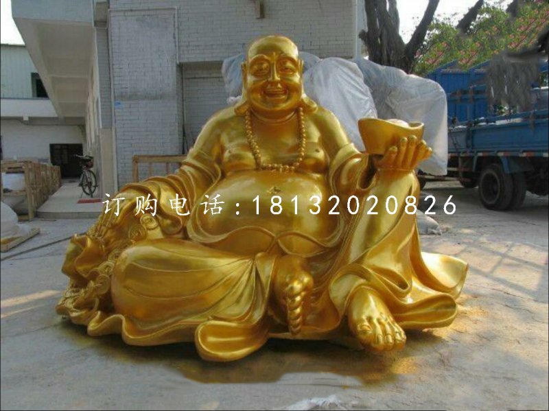 招财弥勒佛雕塑玻璃钢佛像雕塑