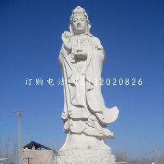 大理石观音菩萨立式佛像石雕