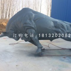 广场开荒牛雕塑玻璃钢动物雕塑