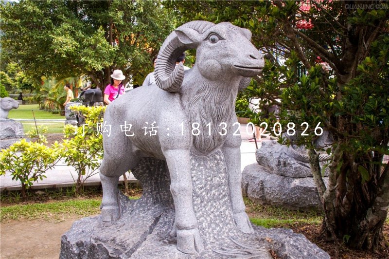 公园动物石雕，十二生肖石雕 (1)