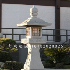 宫灯石雕，公园大理石灯雕塑