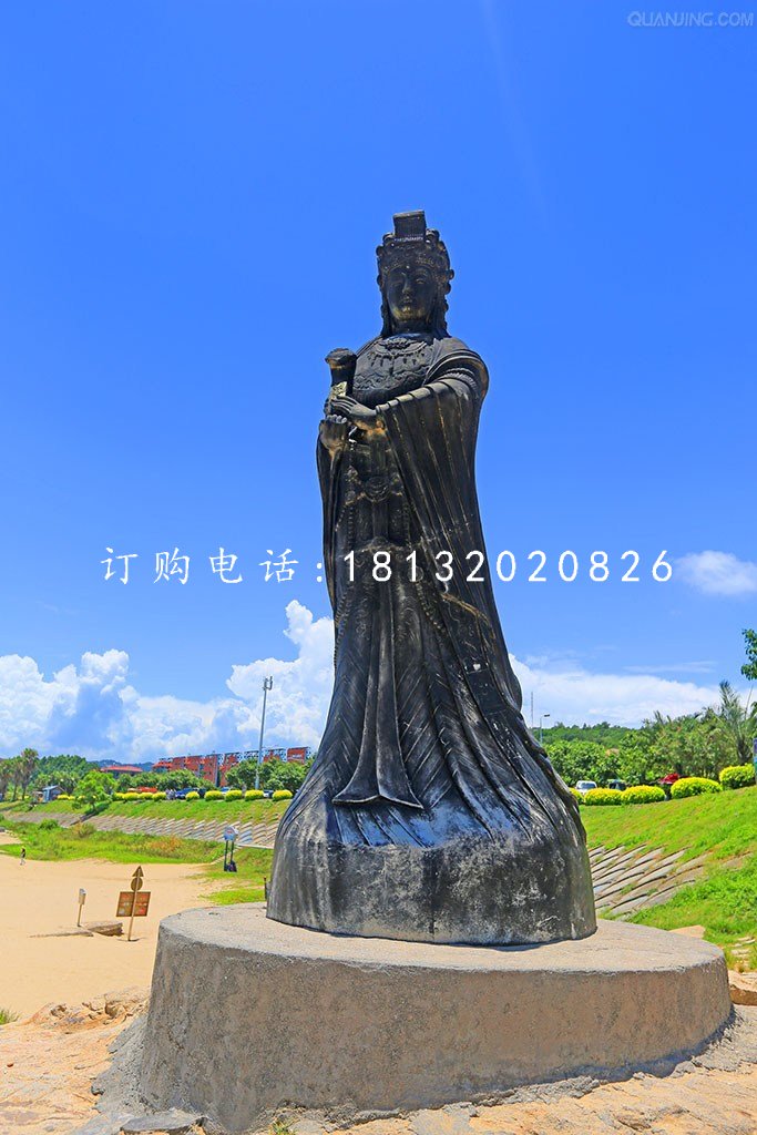 妈祖铜雕，广场神仙铜雕