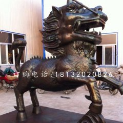 古代神兽铜雕，麒麟铜雕