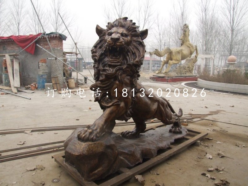 西洋狮铜雕，铜雕狮子 (1)