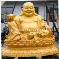 坐式弥勒佛，铜雕佛像