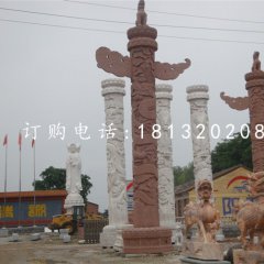 华表石雕，花岗岩柱子石雕