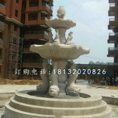 鱼造型喷泉，小区石喷泉