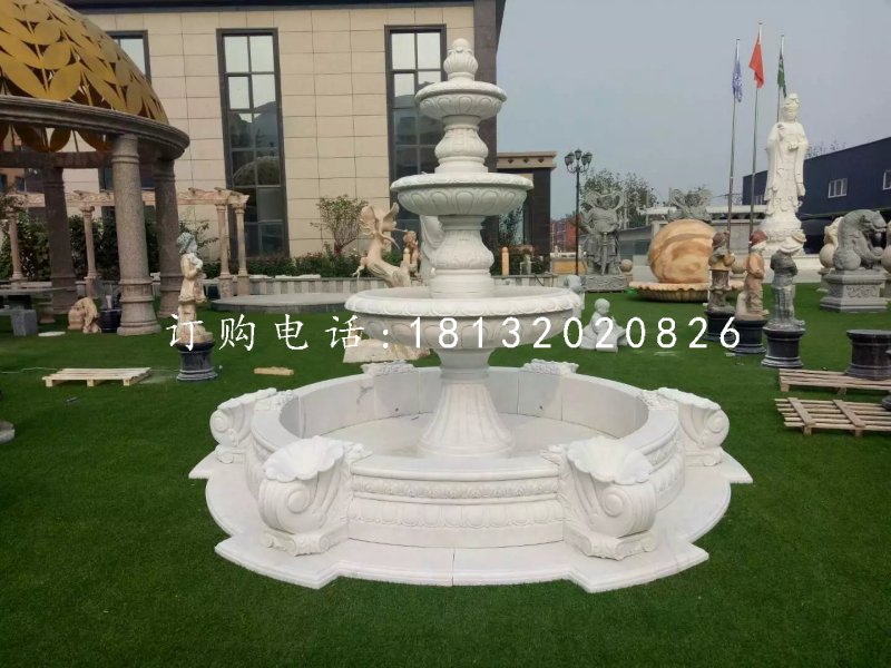 公园石喷泉，欧式喷水盆