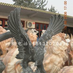 老鹰石雕，青石雄鹰雕塑