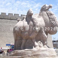骆驼石雕，大理石动物雕塑