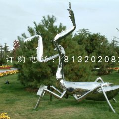 不锈钢螳螂雕塑，公园昆虫雕塑