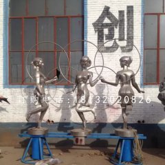 不锈钢运动雕塑，校园操场不锈钢雕塑