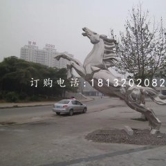 立马成功雕塑，广场不锈钢雕塑