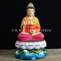 玻璃钢彩绘观音菩萨，寺庙佛像雕塑