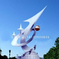 超越雕塑，校园景观不锈钢雕塑