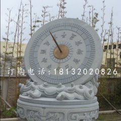 青石日晷雕塑，校园景观雕塑