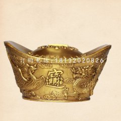 龙凤元宝铜雕，公园景观铜雕