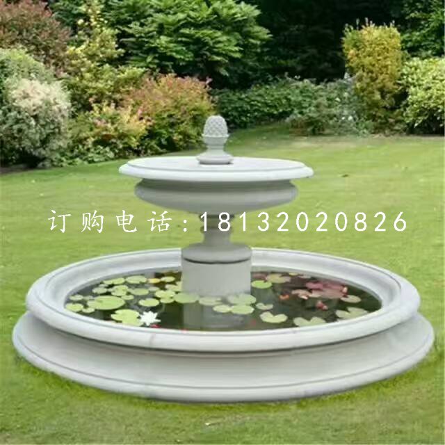 双层小型喷泉石雕，庭院喷泉石雕