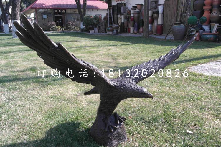 展翅的鹰铜雕，企业景观铜雕 (4)