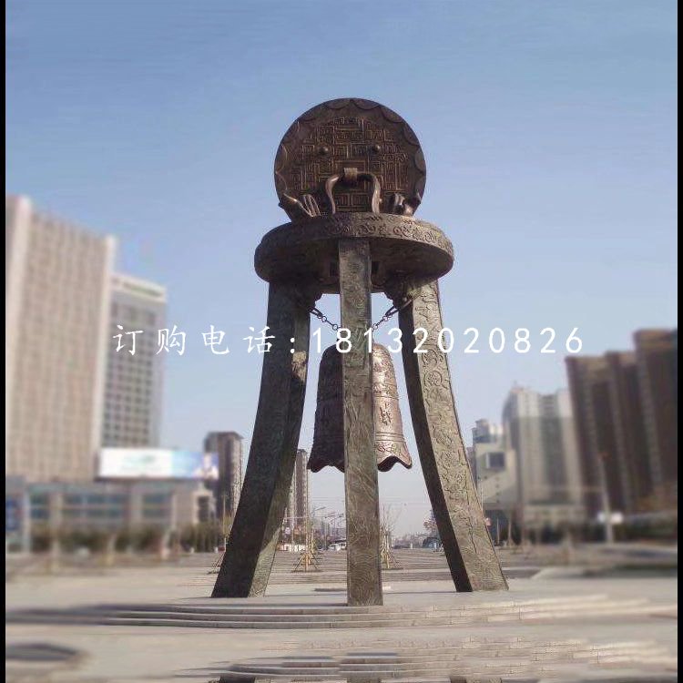 铜雕钟广场景观铜雕