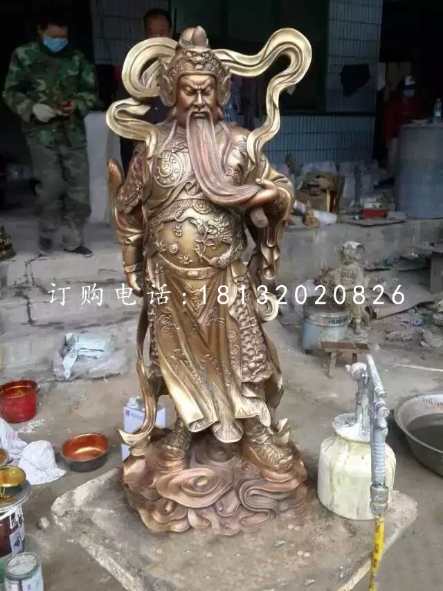 关羽铜雕，铜雕关公，武财神铜雕