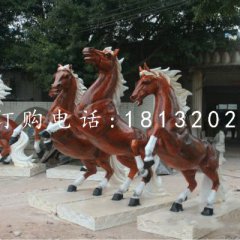 玻璃钢奔马玻璃钢仿真动物雕塑