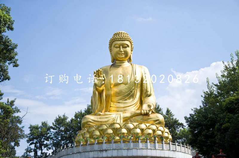 铜雕大型坐式如来佛 佛像铜雕