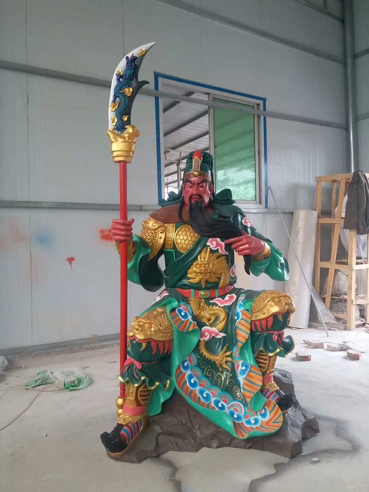 彩绘关公雕塑，玻璃钢武财神.jpg