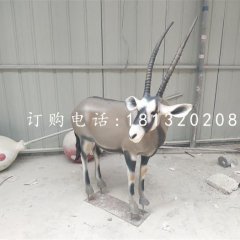 藏羚羊雕塑，玻璃钢仿真动物