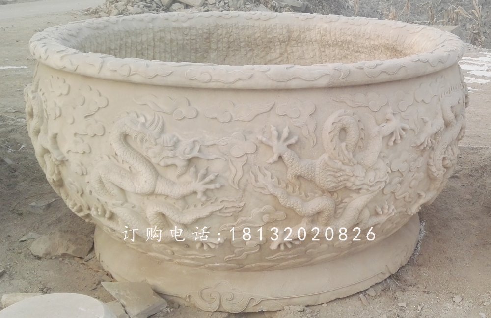 石雕水缸，龙浮雕水缸石雕 (2).jpg