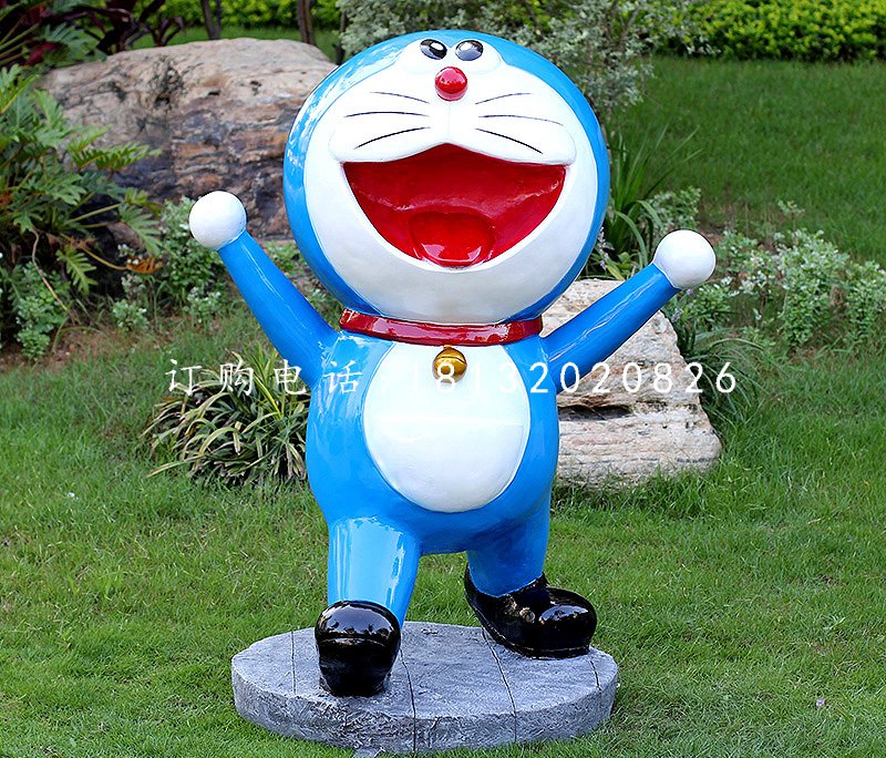 玻璃钢机器猫雕塑步行街卡通动物雕塑 (4).jpg