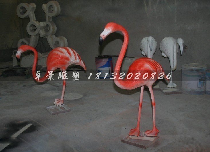 火烈鸟雕塑玻璃钢仿真动物雕塑 (1).jpg