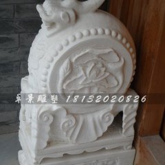 抱鼓石雕塑汉白玉门墩石雕