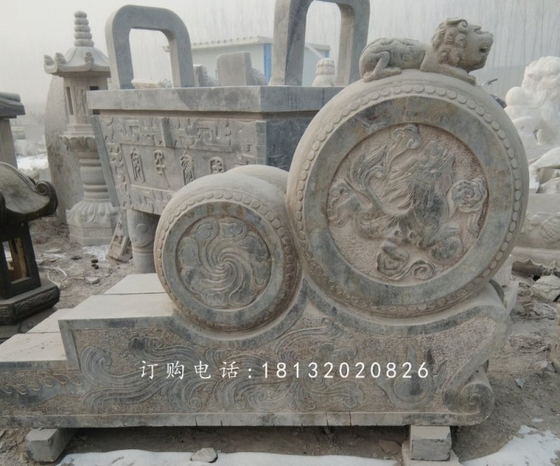 石雕门墩，仿古抱鼓石