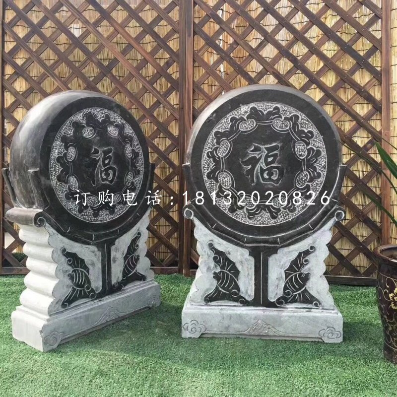 仿古石雕门墩，青石抱鼓石 (2).jpg