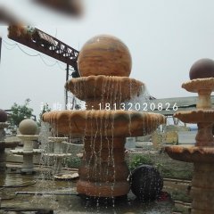 风水球喷泉，园林景观石雕