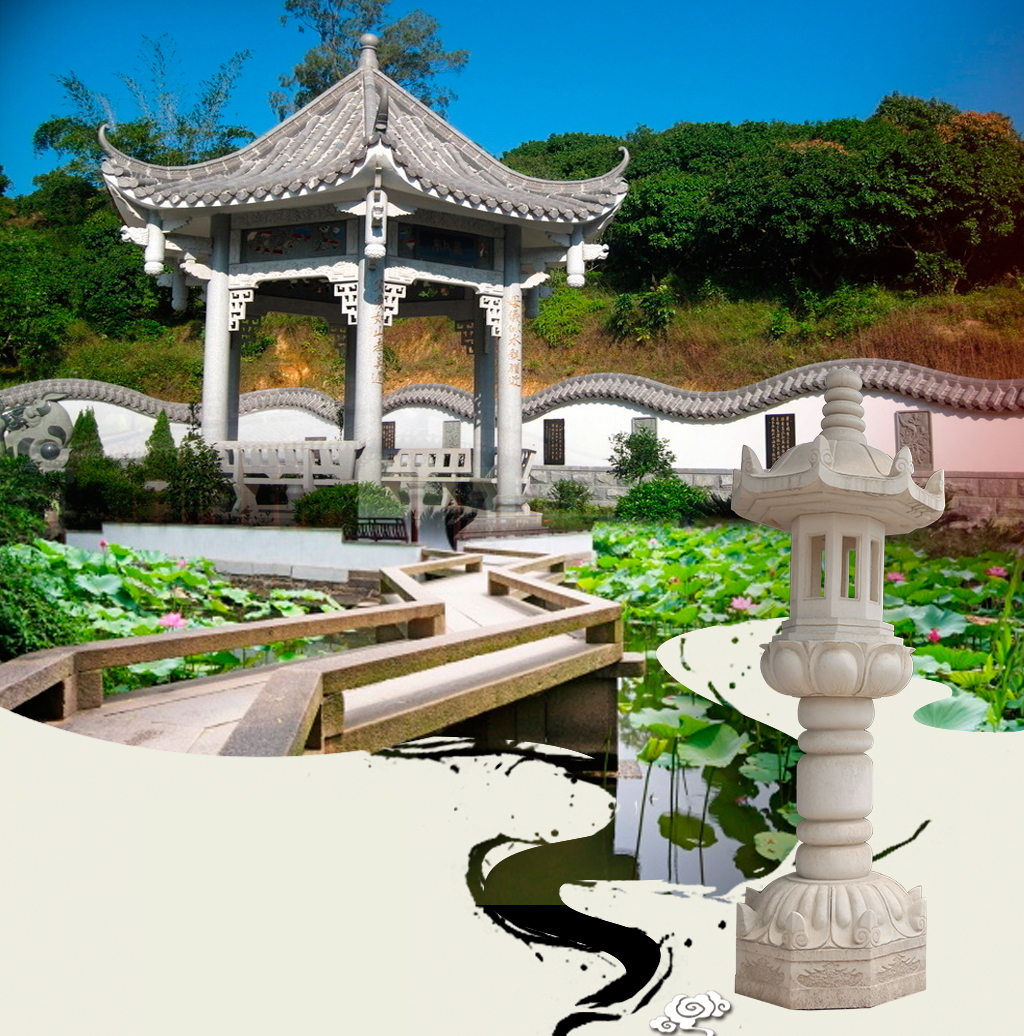 大理石灯，公园景观石雕 (3)