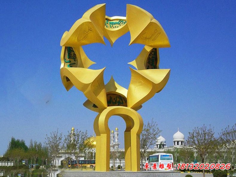 不锈钢山鹰 广场景观雕塑 (1)